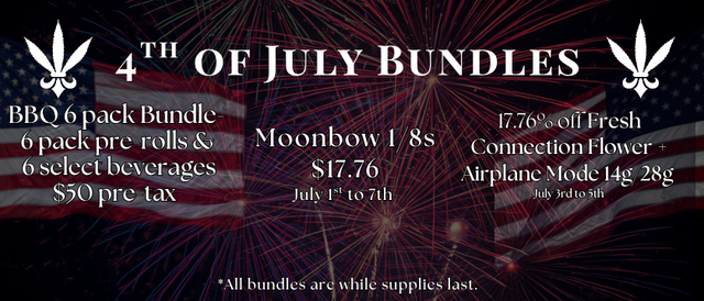 Cannabis Promo, Cannabis Sales, Cannabis Offers, Cannabis on Sale, $50 BBQ Six Pack Bundle!