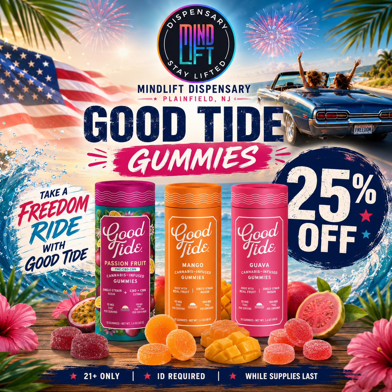 Cannabis Promo, Cannabis Sales, Cannabis Discounts, Cannabis on Sale, Take a freedom ride with good tide