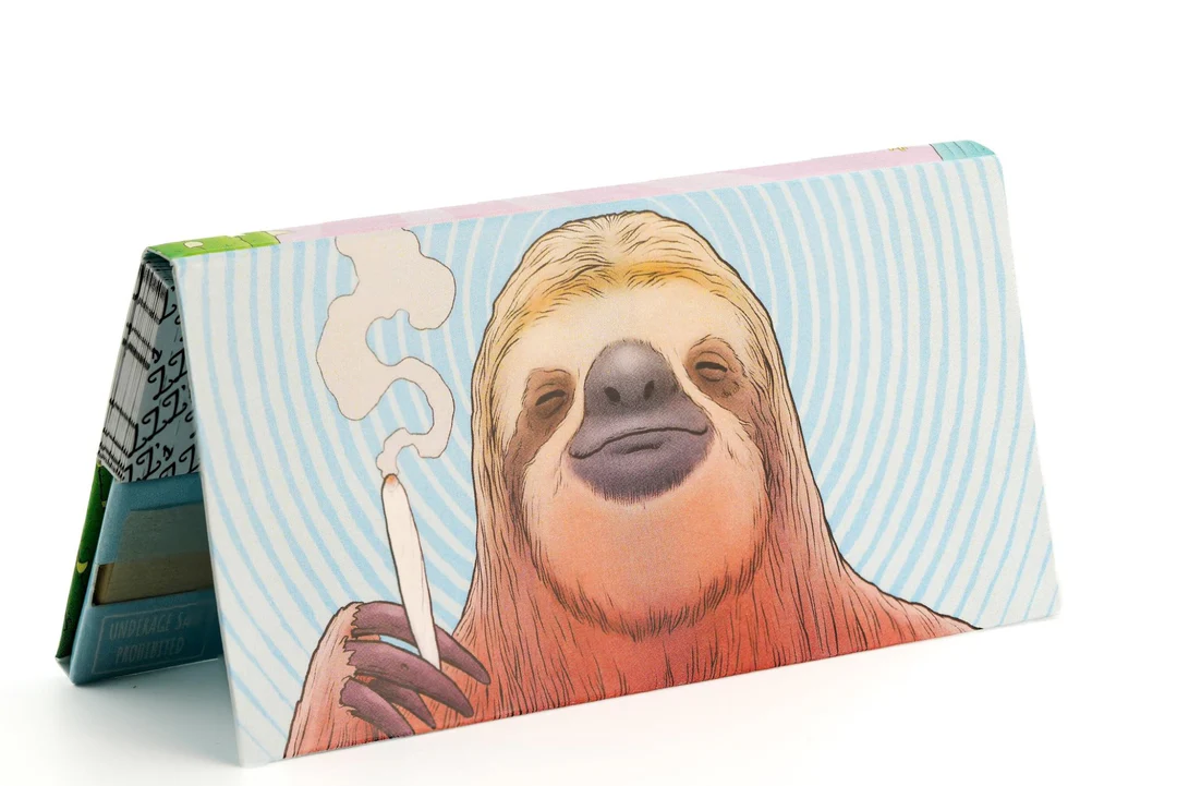 King Size Slim Rolling Papers + Tips - "Stoner Sloth" ZZZ's