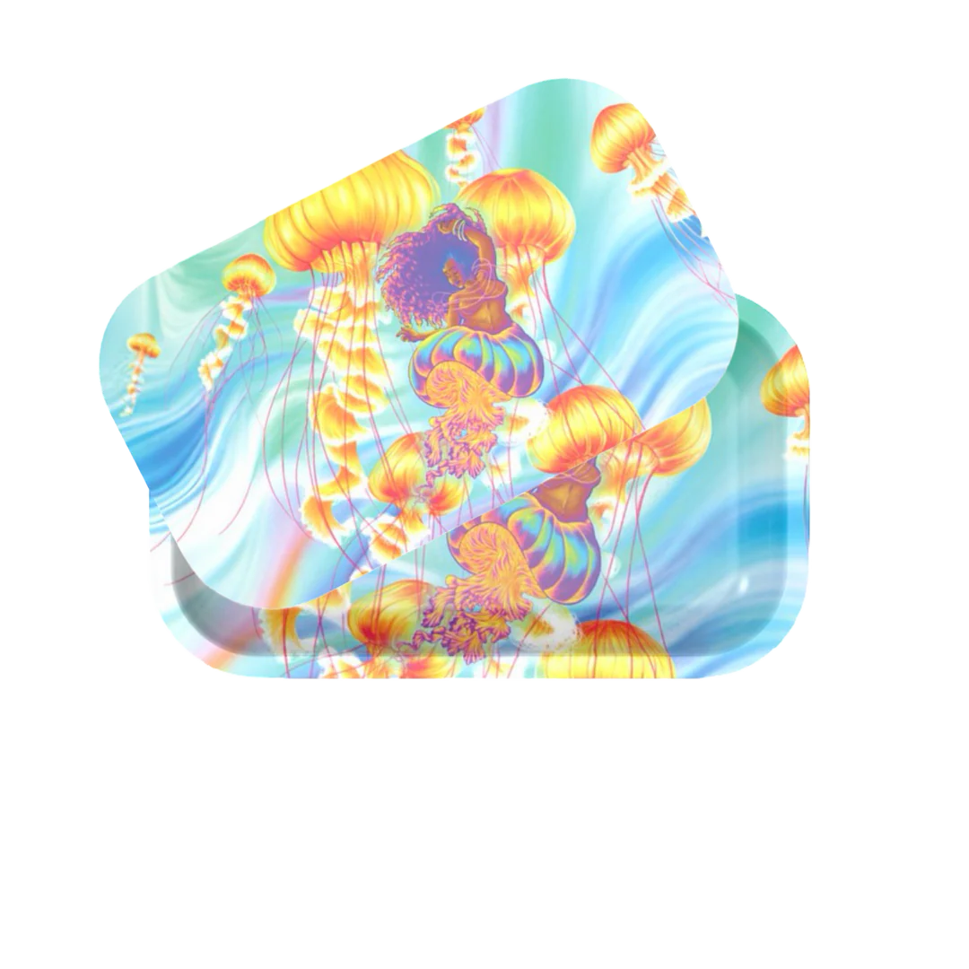Rolling Tray with Magnetic Cover - Drifting by Olivia Dinnall ZZZ's