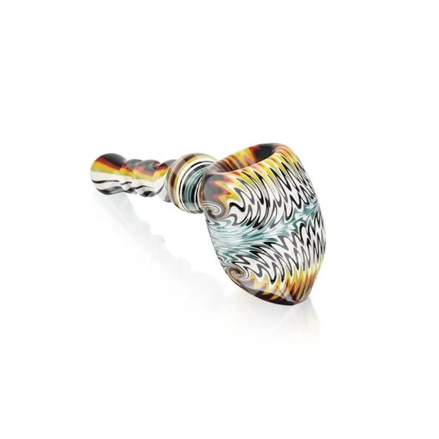 5.3" Hammer Bubbler Hand Pipe | Green Eg Glass