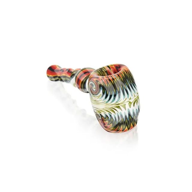 5.3" Hammer Bubbler Hand Pipe | Red - One Eg Glass
