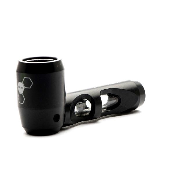 Aluminum & Glass Spoon Pipe | Black Ongrok