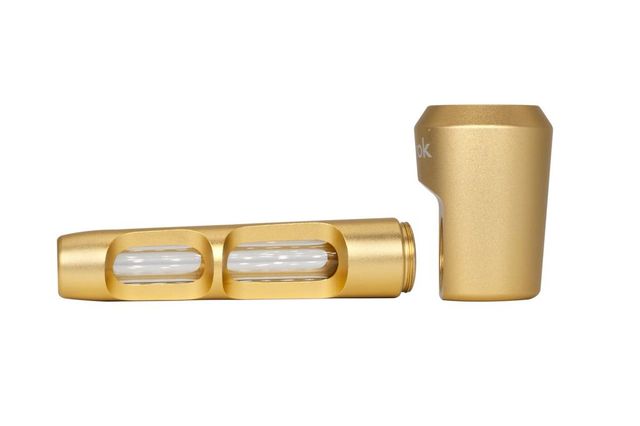 Aluminum & Glass Spoon Pipe | Gold Ongrok