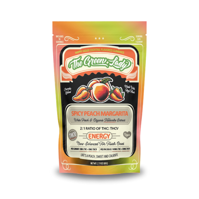 Spicy Peach Margarita | Energy The Green Lady