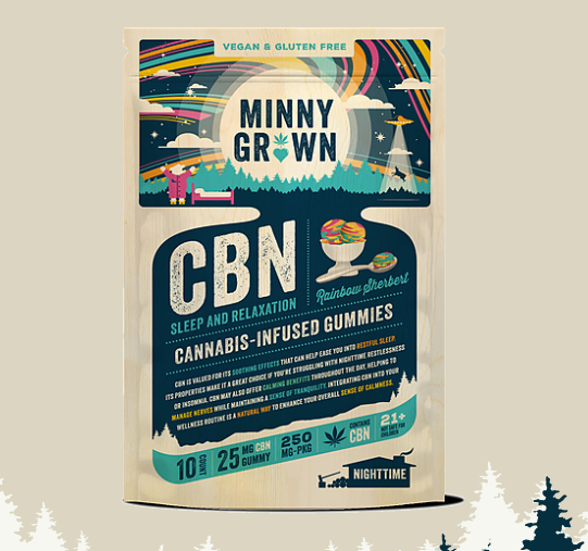 CBN - Rainbow Sherbert Zero-THC Minny Grown