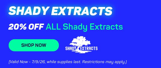 Cannabis Promo, Cannabis Sales, Cannabis Discounts, Cannabis on Sale, 20% OFF ALL Shady Extracts Products