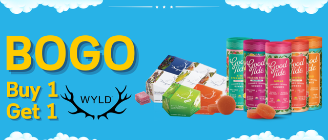 Cannabis Promo, Cannabis Sales, Cannabis Discounts, Cannabis on Sale, Wyld & Good Tide BOGO