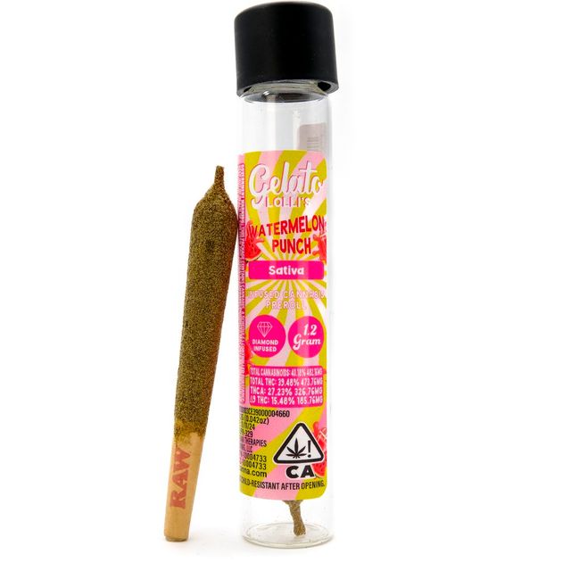 Watermelon Punch Lolli's Diamond Infused Pre-Roll Gelato