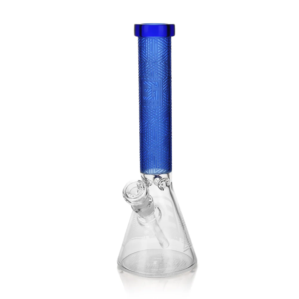 Triangle Beaker Bong 15" Water Pipe - Light Blue Eg Glass