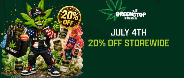 Cannabis Promo, Cannabis Sales, Cannabis Discounts, Cannabis on Sale, July 4th Storewide 20% OFF
