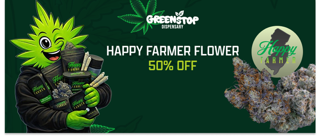 Cannabis Promo, Cannabis Sales, Cannabis Discounts, Cannabis on Sale, 50% OFF Happy Farmer Flower | Limited Time