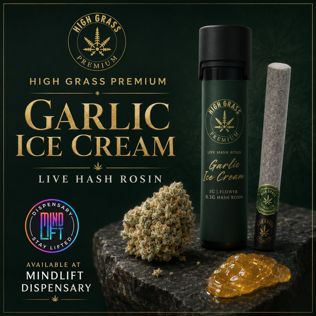 Garlic Ice Cream Live Hash Rosin High Grass Premium
