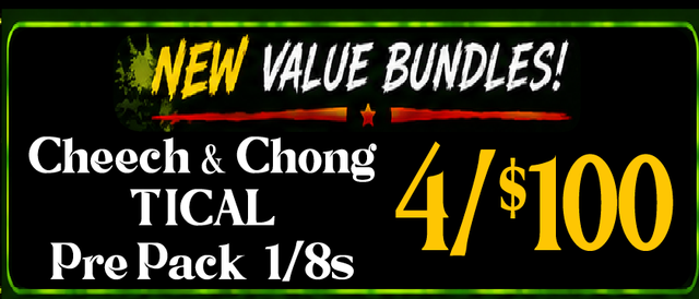 Cannabis Promo, Cannabis Sales, Cannabis Discounts, Cannabis on Sale, VENDOR PRE-PACK 1/8s — 4/$100