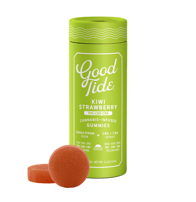 Kiwi Strawberry 1:1:1 THC:CBD:CBG Rosin Infused Good Tide