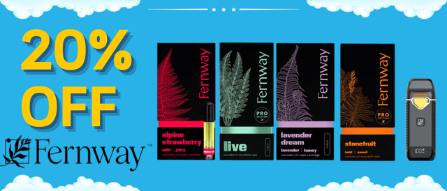 Cannabis Promo, Cannabis Sales, Cannabis Discounts, Cannabis on Sale, 20% Off Fernway