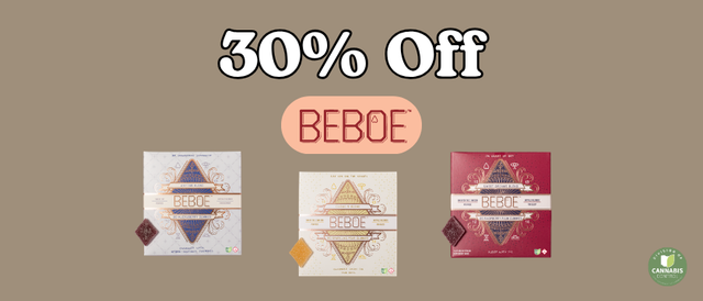 Cannabis Promo, Cannabis Sales, Cannabis Discounts, Cannabis on Sale, 30% Off BeBoe