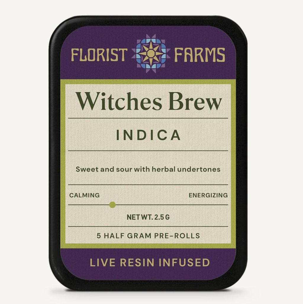 Florist Farms| Witches Brew | Live Resin Infused| Half Gram Pre-Rolls | 5pk
