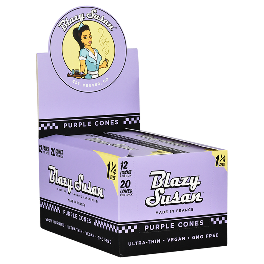 Pre-rolled Cones Slide Box Purple