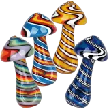 Wig Wag Mushroom Glass Hand Pipe