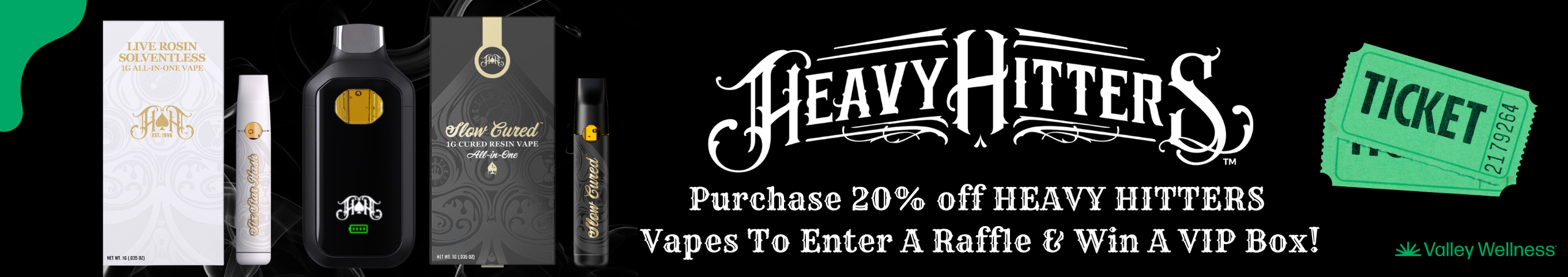 Cannabis Promo, Cannabis Sales, Cannabis Discounts, Cannabis on Sale, 20% off Heavy Hitters Premium Vaporizers!