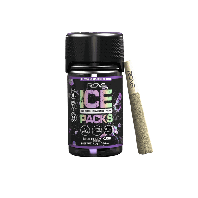 Blueberry Kush | Infused Ice Packs (Rosin, Hash, and Diamonds) | 5x 0.6g Rove