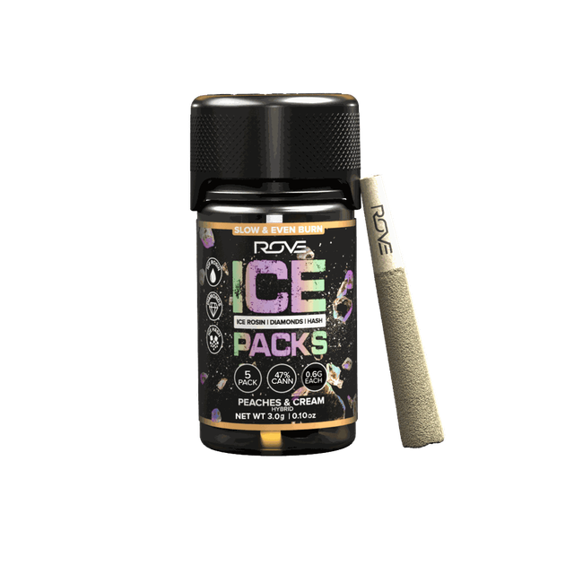 Peaches & Cream | Infused Ice Packs (Rosin, Hash, and Diamonds) | 5x 0.6g Rove