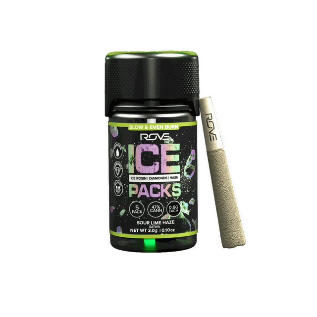Sour Lime Haze | Infused Ice Packs (Rosin, Hash, and Diamonds) | 5x 0.6g Rove