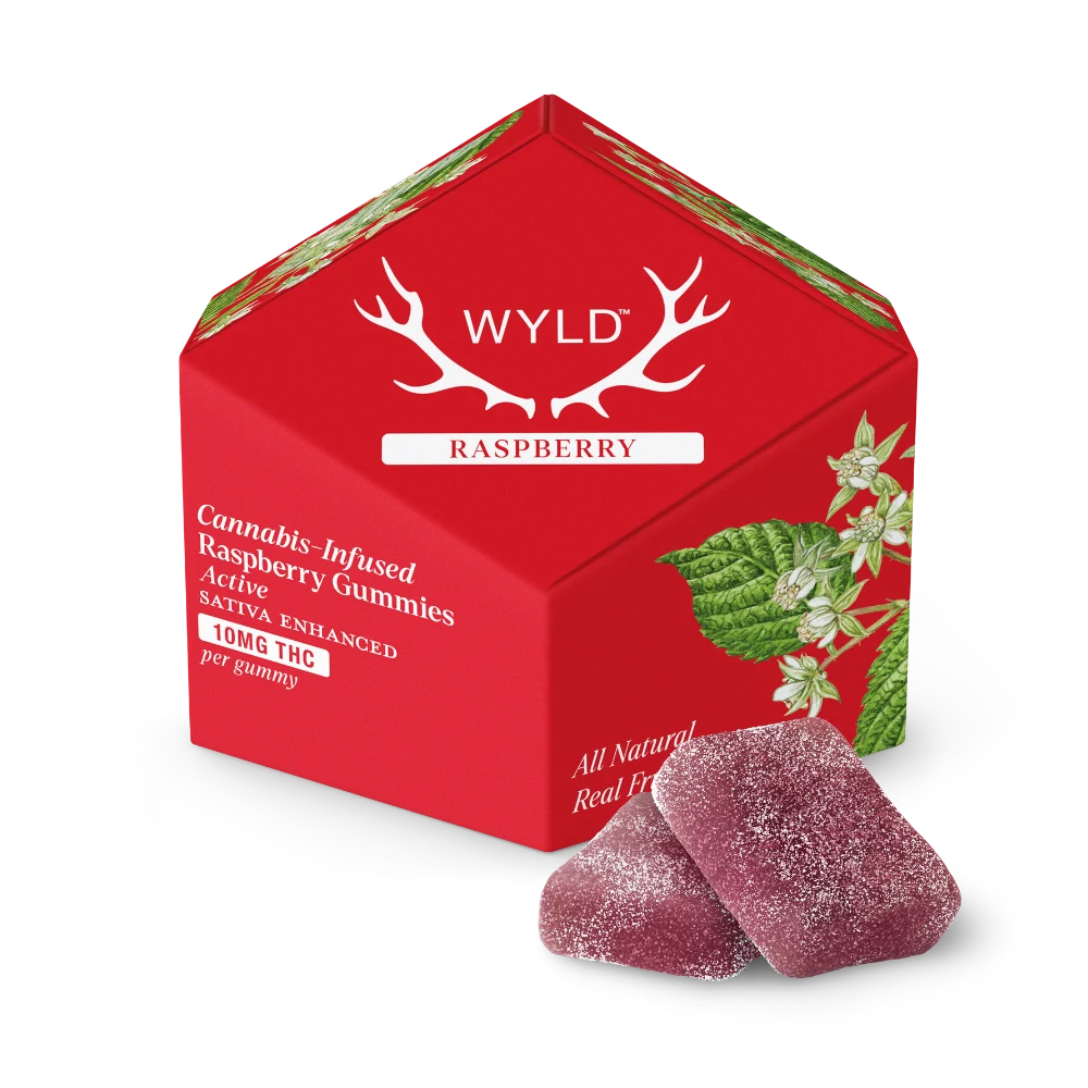 WYLD | Raspberry Enhanced Gummies | 100mg | 10ct | 10mg/ea WYLD