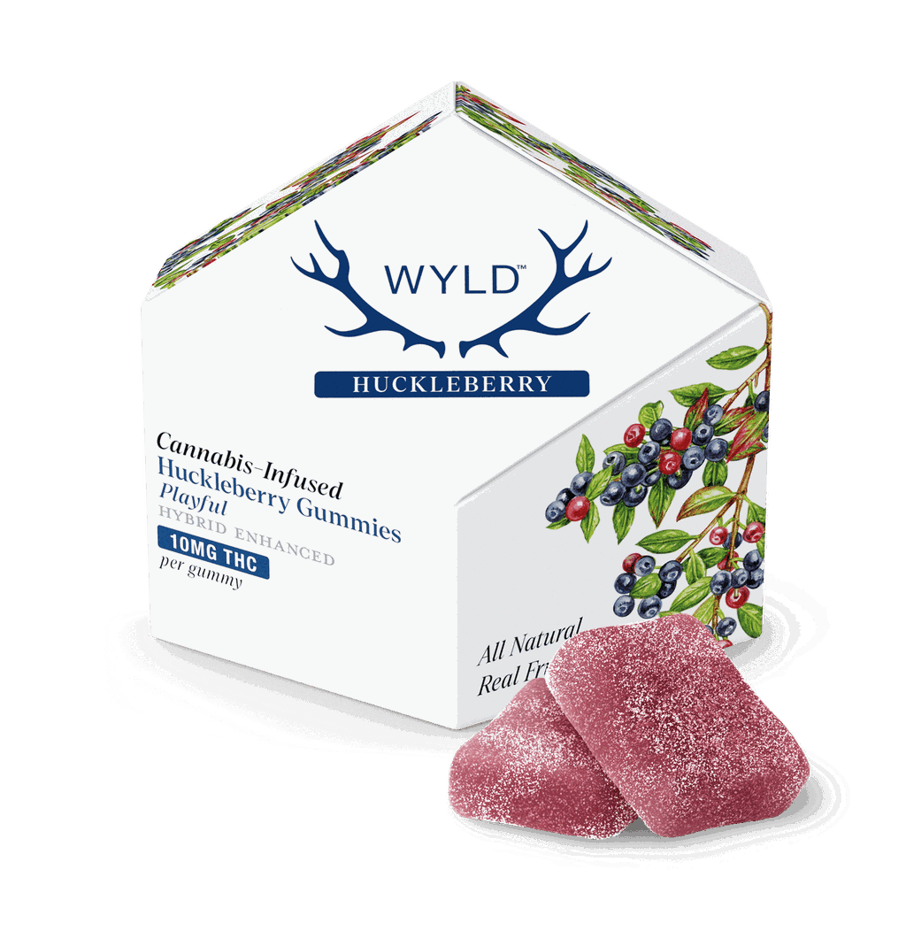 WYLD | Huckleberry Enhanced Gummies | 100mg | 10ct | 10mg/ea