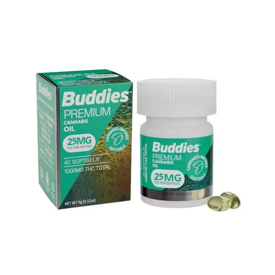 Softgels 25mg 40 count Buddies Brand