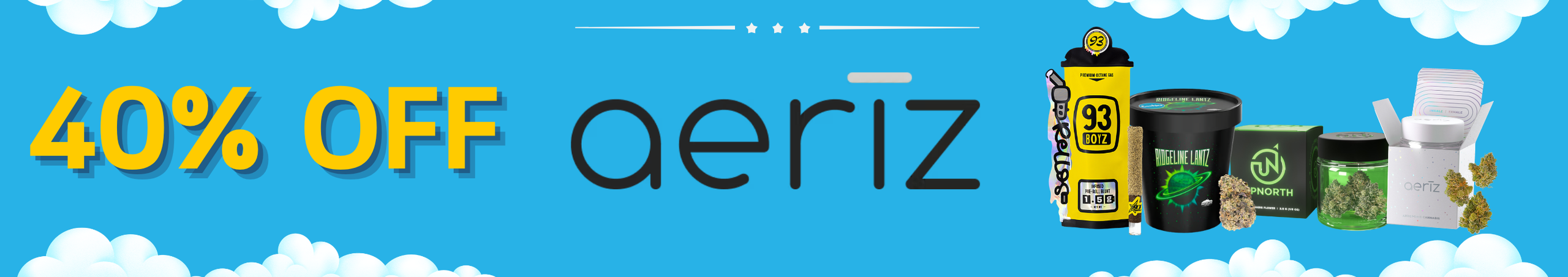 Cannabis Promo, Cannabis Sales, Cannabis Discounts, Cannabis on Sale, 40% Off Aeriz