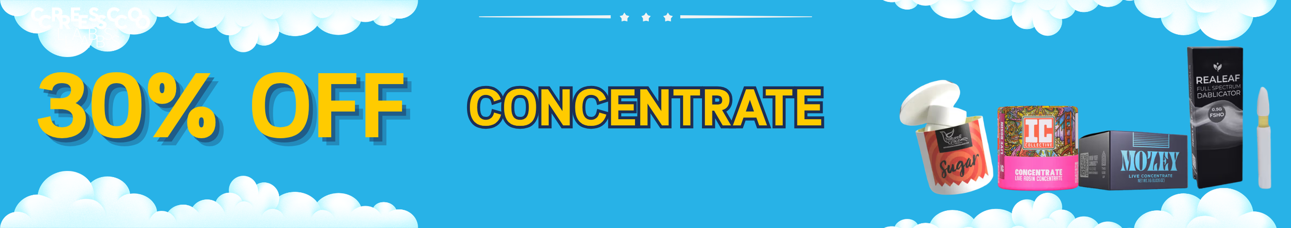 Cannabis Promo, Cannabis Sales, Cannabis Discounts, Cannabis on Sale, 30% Off Concentrates