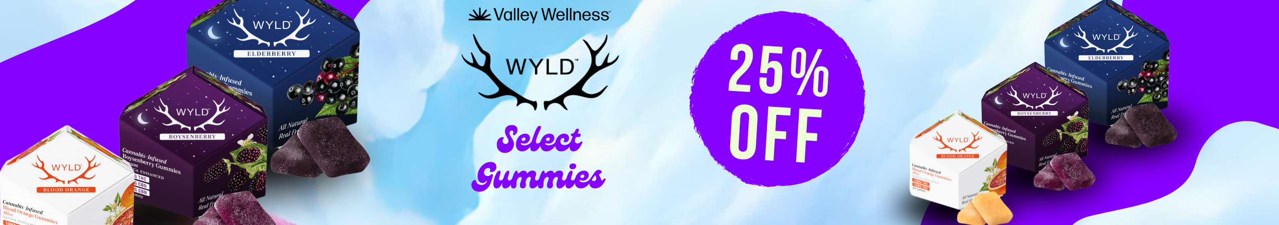 Cannabis Promo, Cannabis Sales, Cannabis Discounts, Cannabis on Sale, 25% off Select Wyld Edibles!