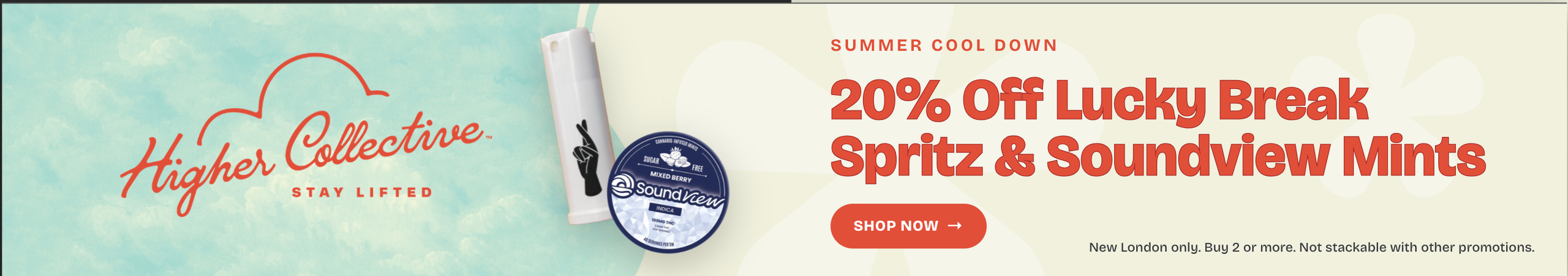 Cannabis Promo, Cannabis Sales, Cannabis Discounts, Cannabis on Sale, 20% Off 2+ Spritz Or Mints