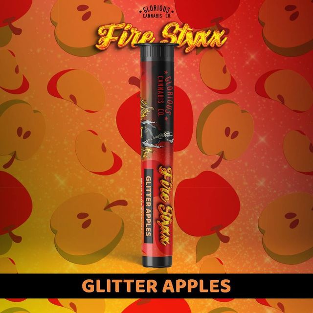 Glitter Apples Fire Styxx 1G Infused Pre-Roll Glorious Cannabis