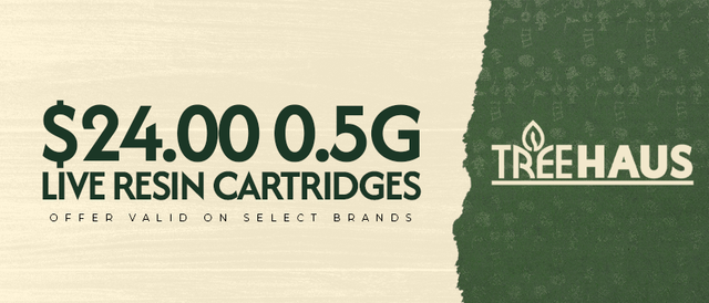 Cannabis Promo, Cannabis Sales, Cannabis Discounts, Cannabis on Sale, $24.00 0.5g Live Resin Cartridges