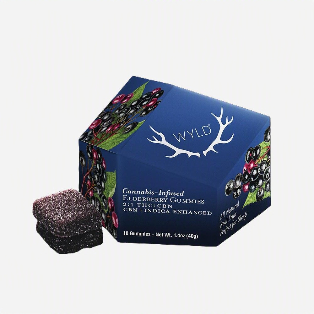 Elderberry 2:1 CBN + Indica Enhanced Gummies | 100mg | 10ct | 10mg/ea
