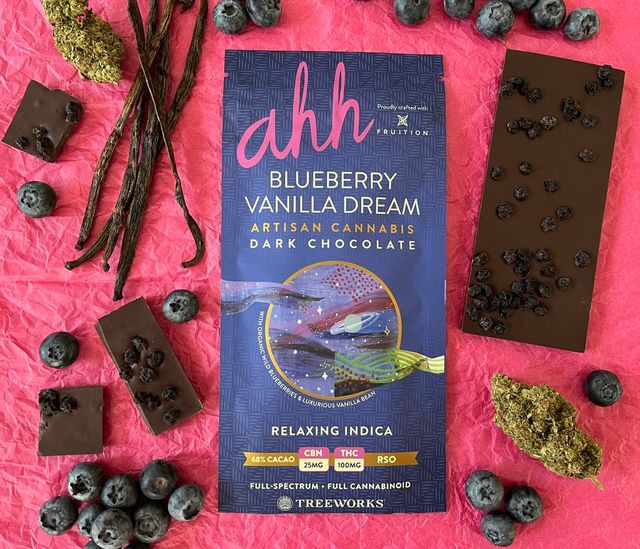 Blueberry Vanilla Dream Chocolate bar Ahh Moments