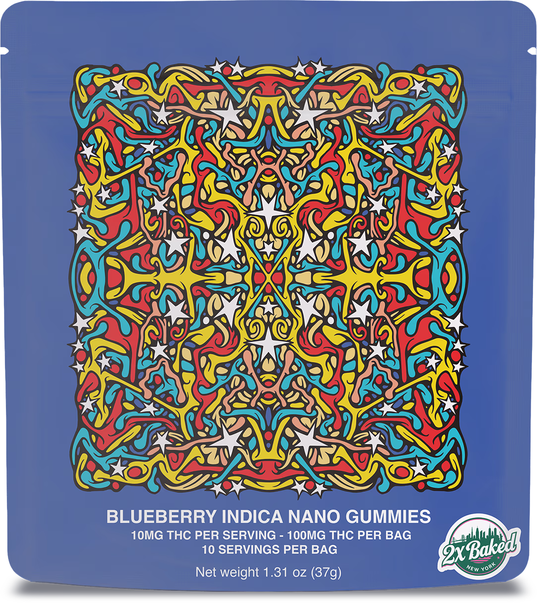 Blueberry Indica Nano THC Gummies 2X Baked