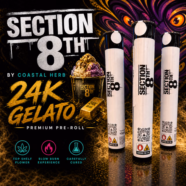 24K Gelato Diamond  (Sativa) Section 8th