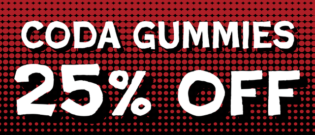 Cannabis Promo, Cannabis Sales, Cannabis Discounts, Cannabis on Sale, Coda Gummies — 25% off