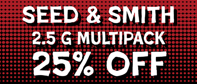 Cannabis Promo, Cannabis Sales, Cannabis Discounts, Cannabis on Sale, Seed & Smith 2.5 gram multi pack — 25% off