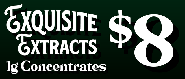 Cannabis Promo, Cannabis Sales, Cannabis Discounts, Cannabis on Sale, Exquisite Extracts 1g Concentrates — $8