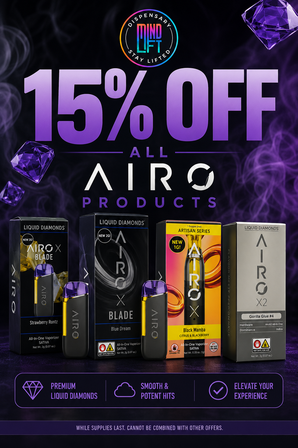 Cannabis Promo, Cannabis Sales, Cannabis Discounts, Cannabis on Sale, Airo on the Way