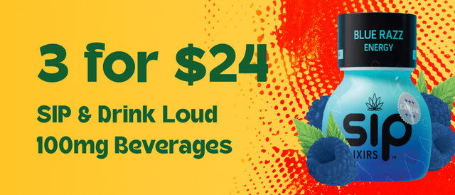 Cannabis Promo, Cannabis Sales, Cannabis Discounts, Cannabis on Sale, 3 for $24 Sip & Drink Loud 100mg Beverages