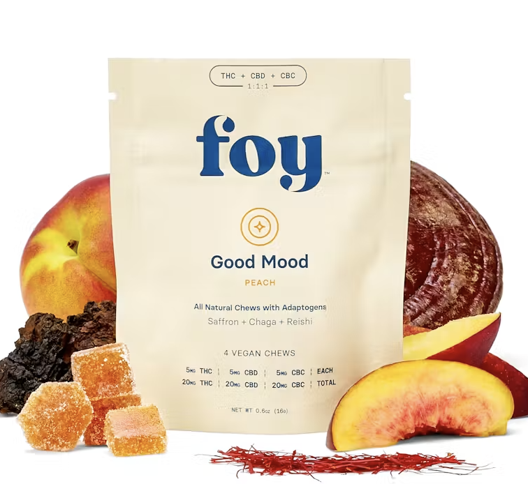 foy Good Mood Peach 5mg THC : 5mg CBD : 5mg CBC