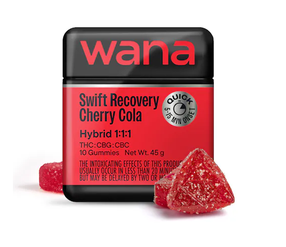 Optimals Swift Recovery Cherry Cola 1:1:1 THC:CBC:CBG Wana