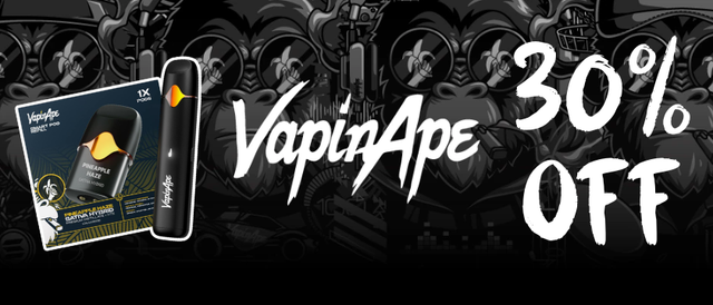 Cannabis Promo, Cannabis Sales, Cannabis Discounts, Cannabis on Sale, 30% Off Vapin Ape