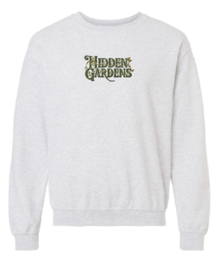Hidden Gardens Embroidered Crew Neck - Ash Grey Hidden Gardens
